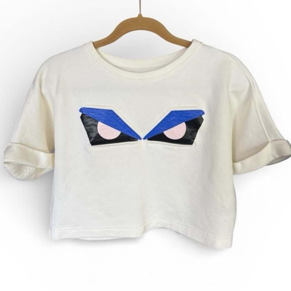 Fendi - Monster Eye Cropped Sweatshirt - Sz 40 (US S/4)